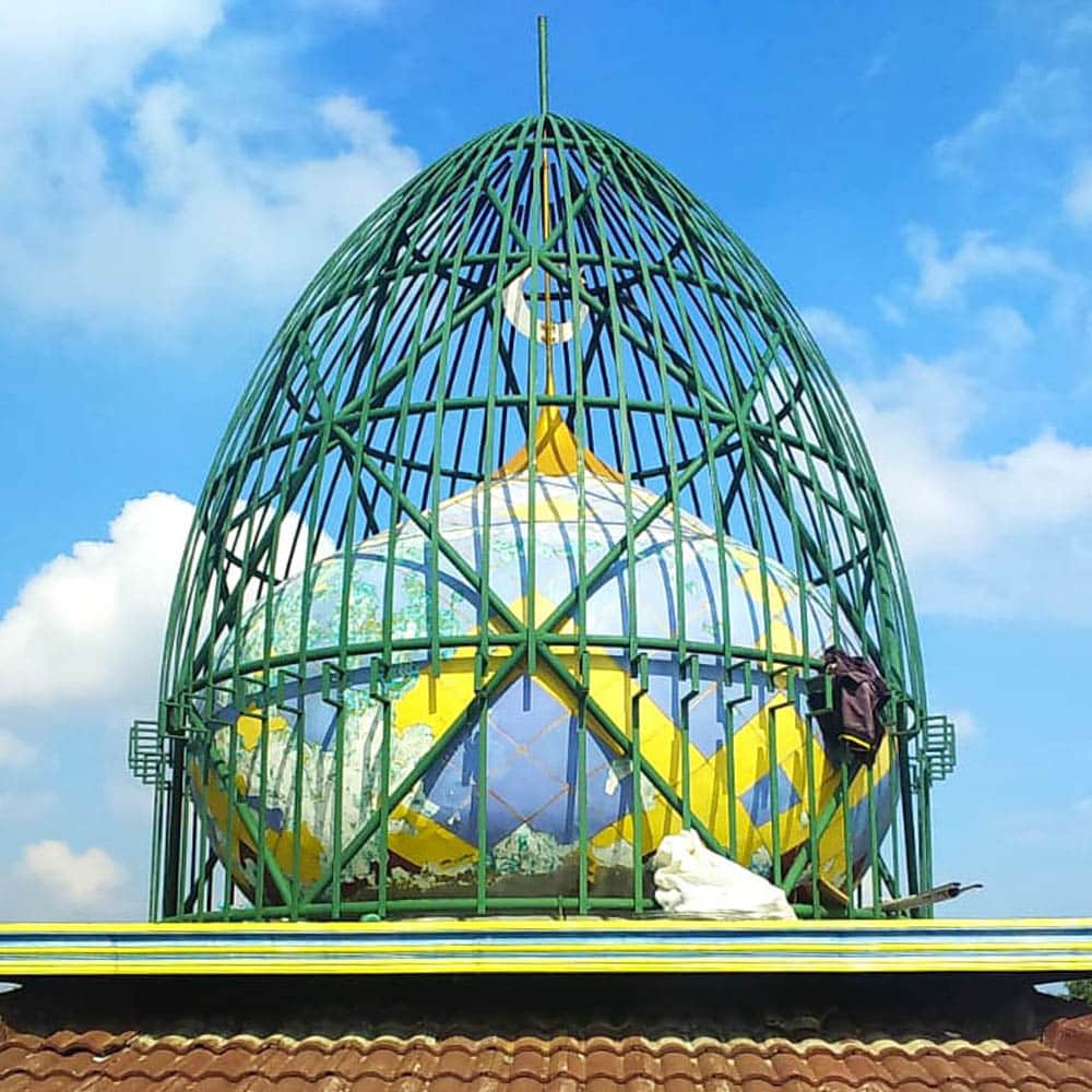 melapis kubah beton